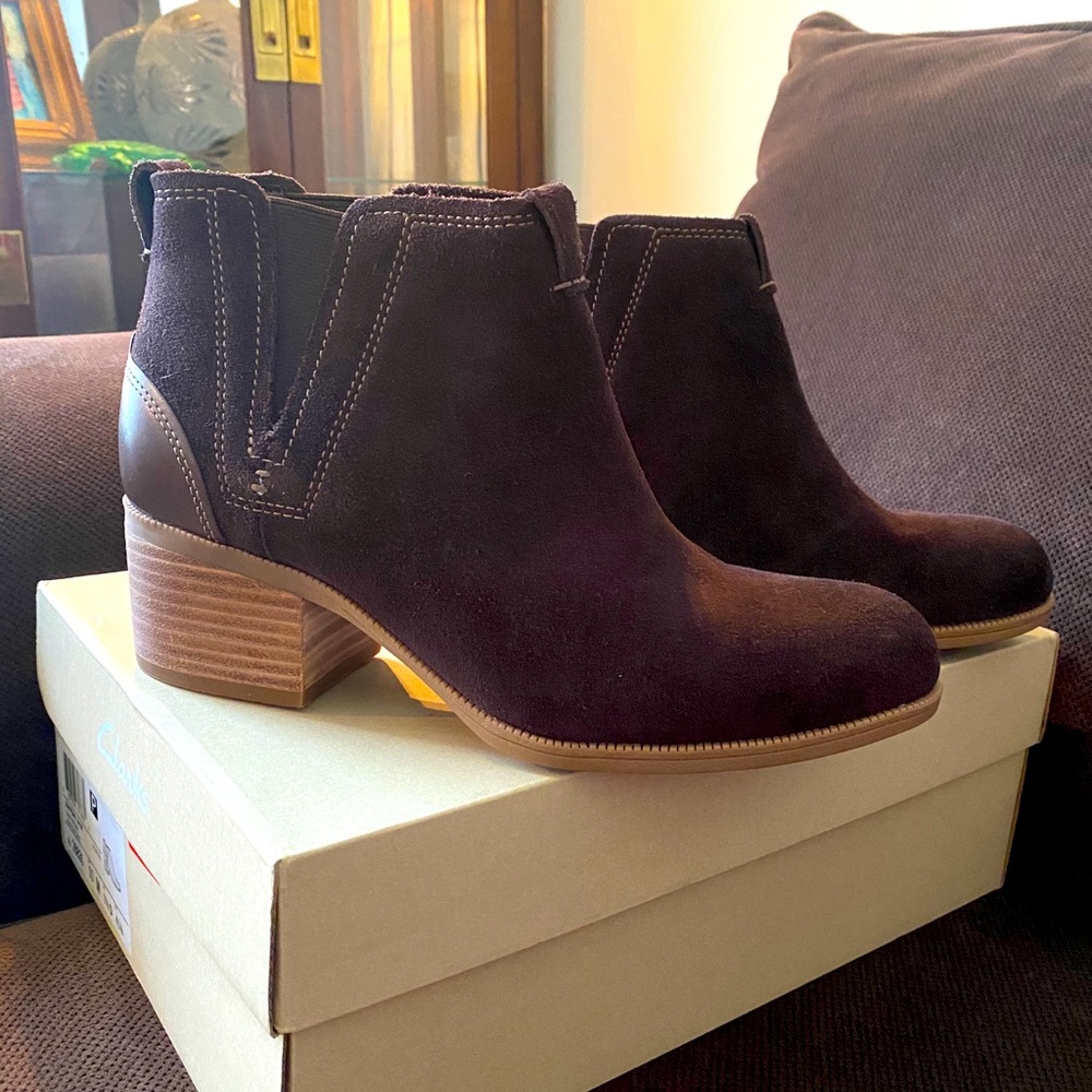 Clarks Suede Ankle Boots